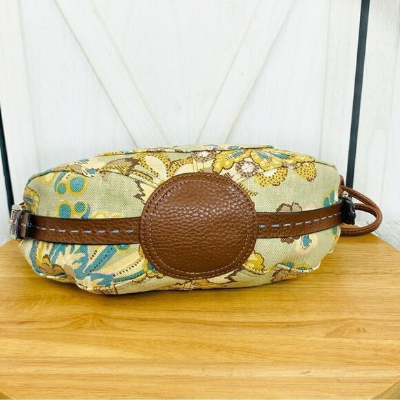 Liz Claiborne Linen Canvas Paisley Floral Shoulder Mini Hobo Bag - Picture 7 of 16